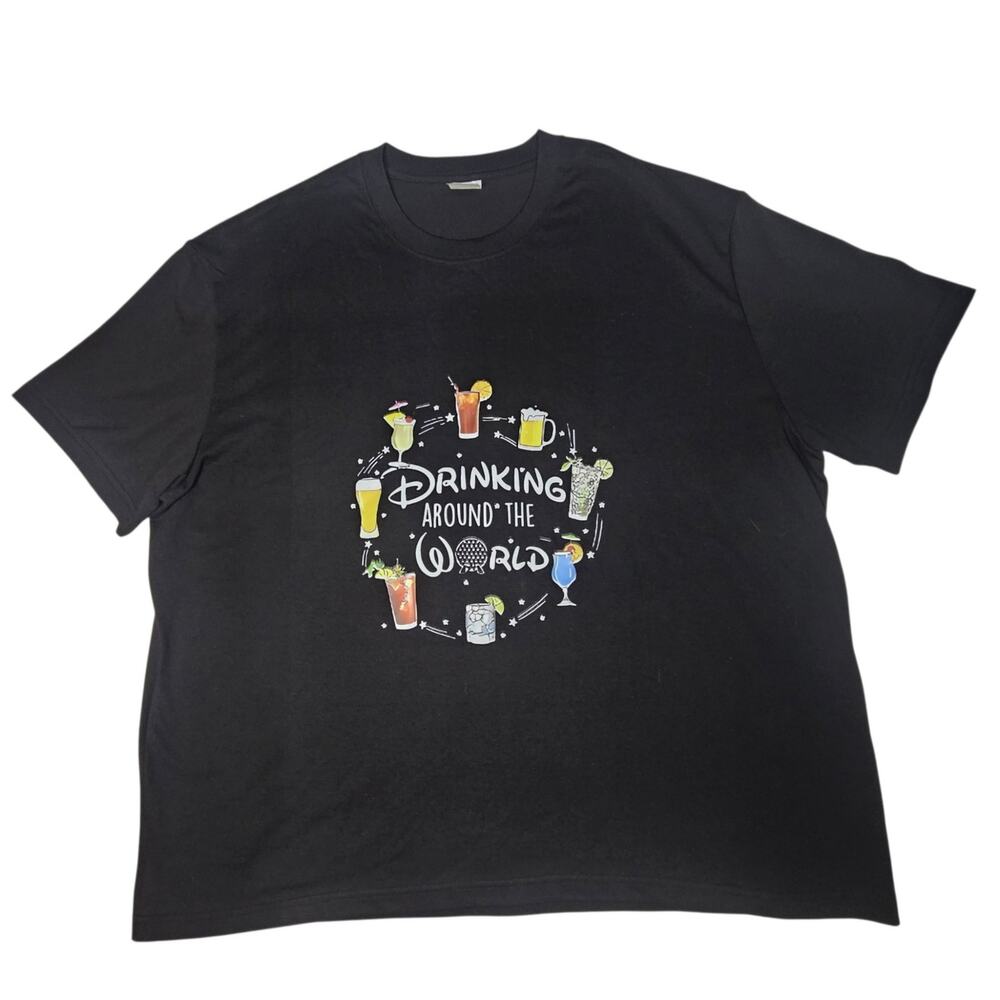"Drinking Around the World" Black T-shirt for EPCOT'S Food and Wine Festival 3XL